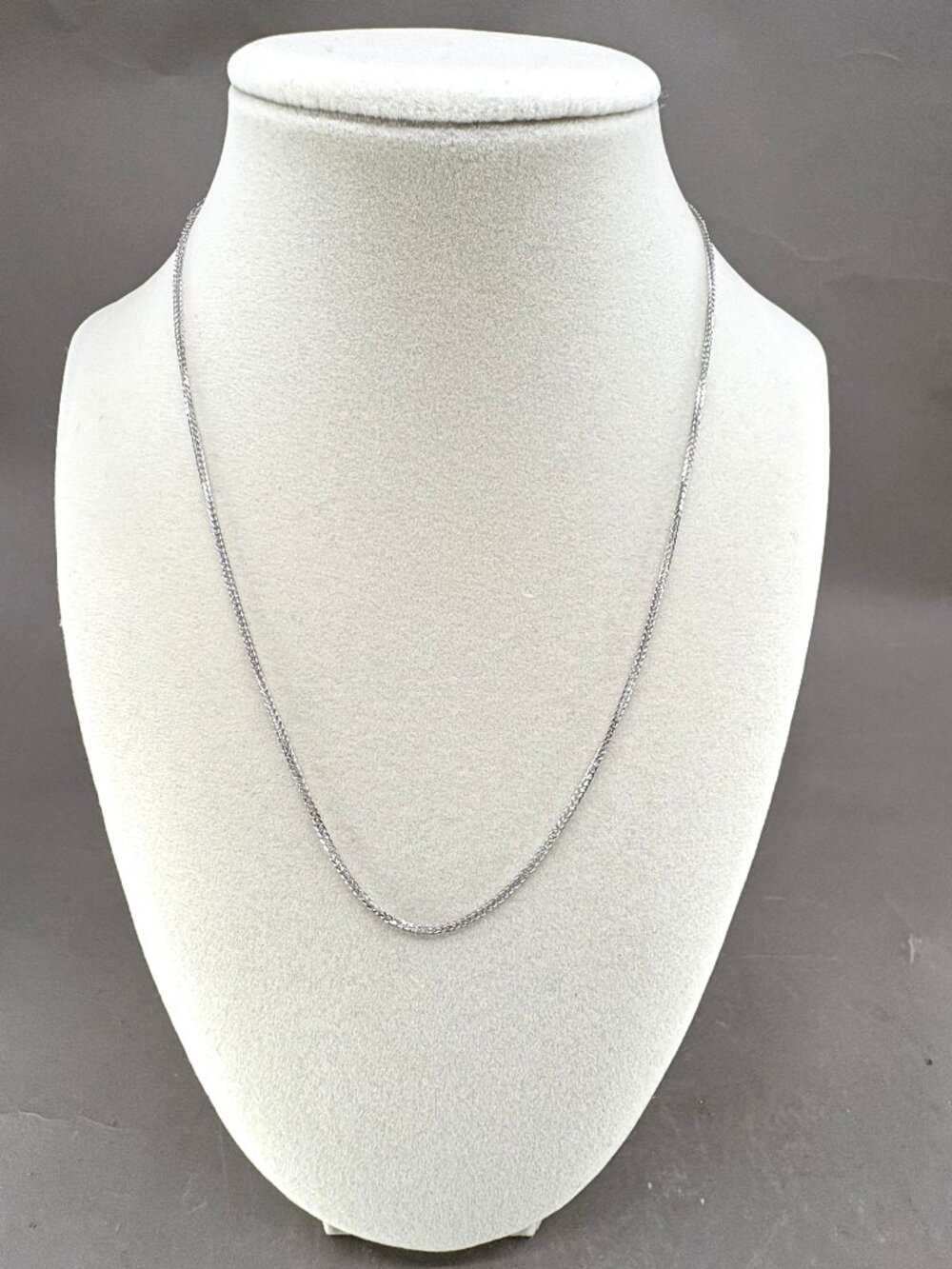 Solid 999 Fine Silver Chopin Chain Necklace 1.2mm 18" 450mm 2g Stamped 999